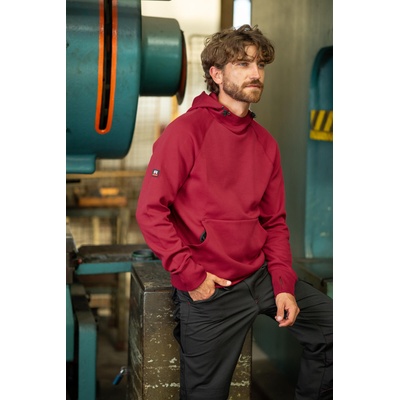 MALFINI Rimeck vertex hoodie w43 / Мъжки суичър с качулка "кенгуру" - червен марлборо s (w432313)