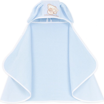 MAMO-TATO Osuška s kapucí zaječí ouška 65x120cm Modrá – Zbozi.Blesk.cz