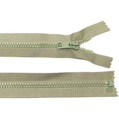 Kostěný zip no.5 rozepínací 30cm bundový color: 695 khaki-béžová