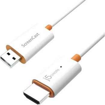 j5create Адаптер j5create JVAW56, от USB-A(м) към HDMI(м), бял, 1080p@60Hz (JVAW56)