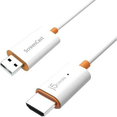 j5create Адаптер j5create JVAW56, от USB-A(м) към HDMI(м), бял, 1080p@60Hz (JVAW56)