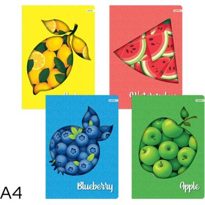 LASTVA Sešit A4 linka 52l Neon fruits mix