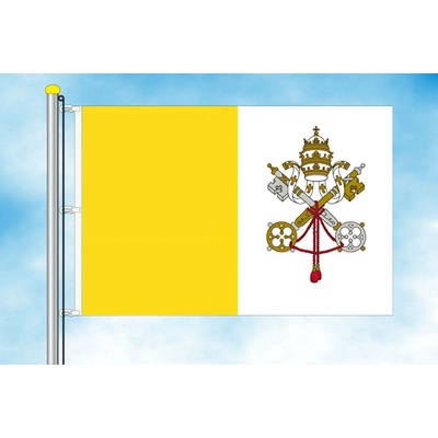 LIBEA, s.r.o. Vlajka Vatikánu Rozměr: 40×60 cm, Uchycení: Karabiny na stožár