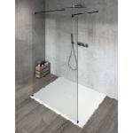 SAPHO Vario - Душ кабина Walk-In за вграждане, 90x200 см, лакирано стъкло, матово черно/прозрачно стъкло GX1290GX2214 (GX1290GX2214)