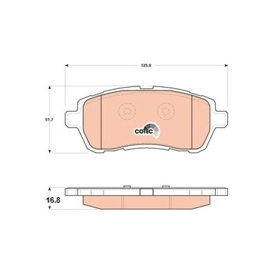 TRW Sada brzdových platničiek kotúčovej brzdy GDB1893