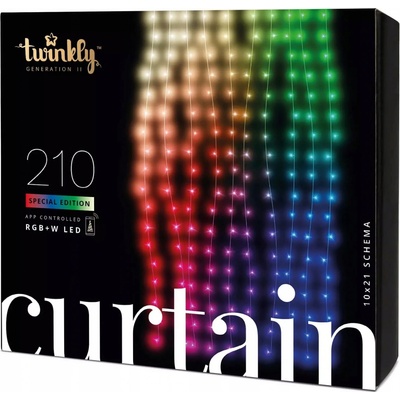 TWINKLY Curtain LED závěs 210 LED RGBW TWW210SPP-TEU