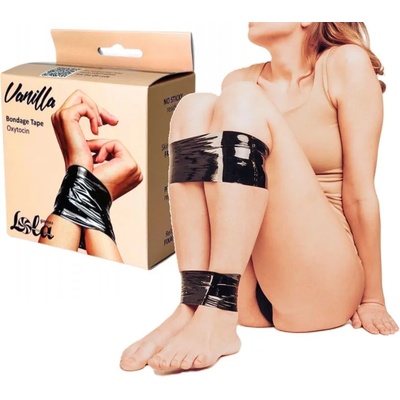 Бондидж лента, безопасна и здрава, 20 метра - Vanilla Oxytocin Black (1169-02LOLA)