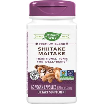 Image 1 of Nature's Way Shiitake & Maitake 250 mg [60 капсули]