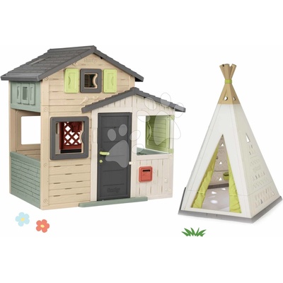 Smoby Set domček Priateľov so stanom na záhradu a do izby Friends Evo Life Playhouse