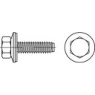 TOOLCRAFT 1070008 vrut na drevené fasády 6.3 mm 45 mm vonkajší šesťhran 88276 nerezová ocel A2 300 ks