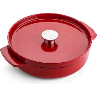 KitchenAid Kastrol nízký litinový s poklicí 26cm/2,7l královská červená