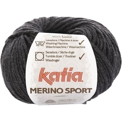 Katia Merino Sport 402 Very Dark Grey Плетива прежда (525-402-KATIA)