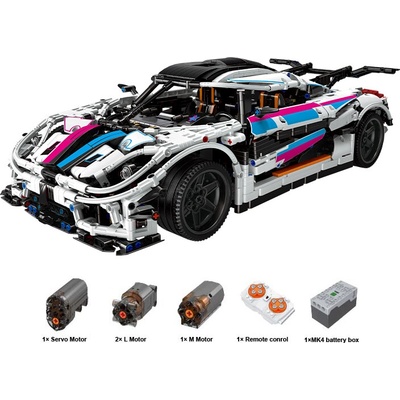 Mould King 13120D a 13121D Koenigsegg Bílá