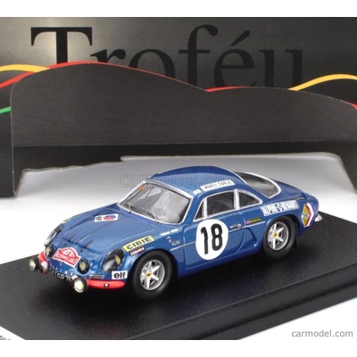 Trofeu Renault Alpine A110 1300 N 18 3rd Rally Montecarlo 1970 Jean Pierre Nicolas Claude Roure Blue 1:43