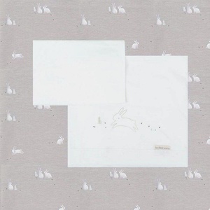 Bimbidreams Комплект чаршафи за бебешка люлка Bimbidreams - Bunny, 50 x 80 cm, Grey (8499000789213) - baby