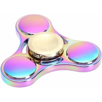 FIDGET SPINNER ANTISTRESOVÁ HRAČKA Chromový v kovové krabičce