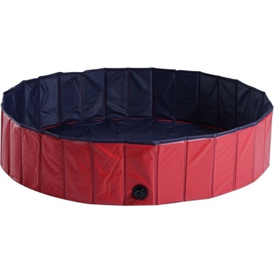 Goleto Skládací bazén pro psa 140 x 30 cm červený
