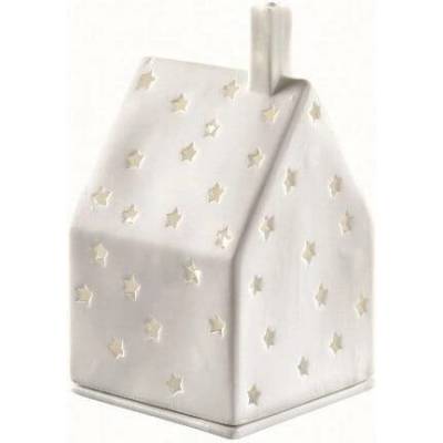 räder Porcelánový svícen domeček Stars, bílá barva, porcelán