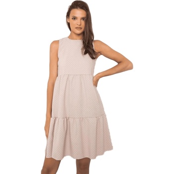 Dámske šaty s riasením WN-SK-V103-1.05 beige