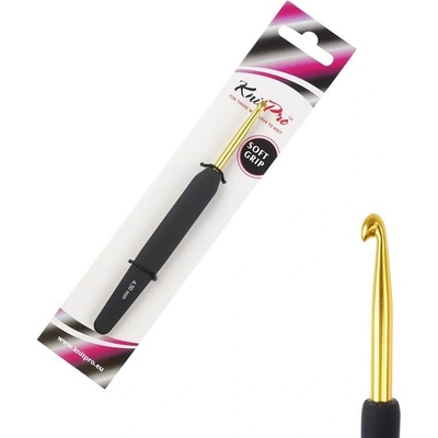 KnitPro Aluminium zlatý hliníkový háčik s rúčkou 4,5mm