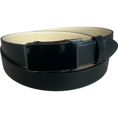 Penny Belts pánský kožený společenský opasek Aramis černý