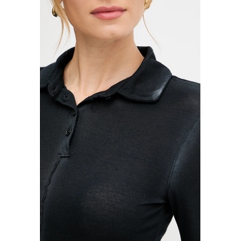 Patrizia Pepe Блуза Patrizia Pepe дамска в черно с изчистен дизайн 8M1723 J327 (8M1723.J327)