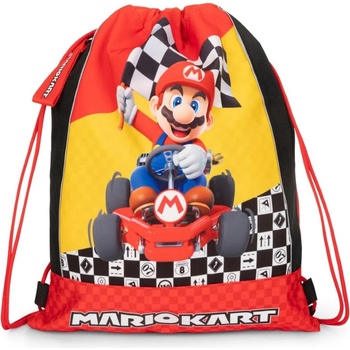 Panini Ученическа спортна торба Panini Super Mario - Mariokart, Red (71881)