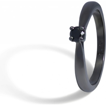 Blink-Blink Zlatý prsteň s čiernym diamantom 1079CDG