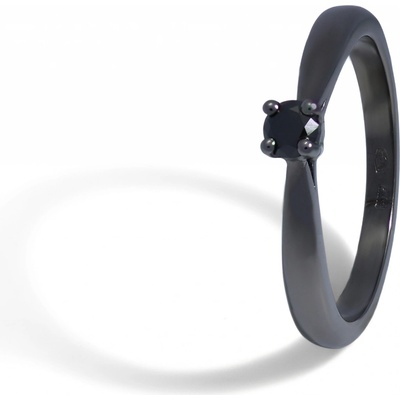 Blink-Blink Zlatý prsteň s čiernym diamantom 1079CDG