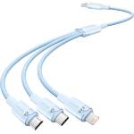 Vention USB-A 2.0/M - USB-C/Lightning/Micro USB-B, 1.5m, (blue, 3A, 3in1), кабел