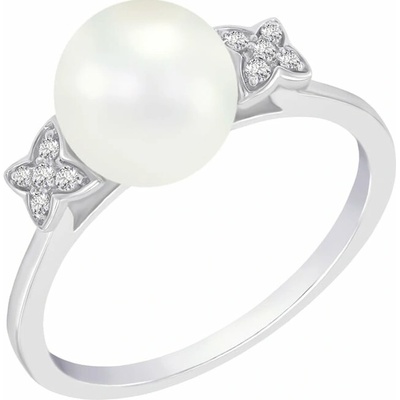 Eppi Perlový prsten s diamanty Zarina R37290