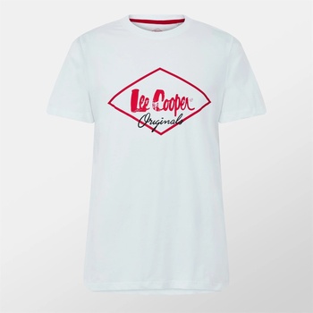 Lee Cooper Мъжка тениска Lee Cooper Logo T Shirt Mens - White