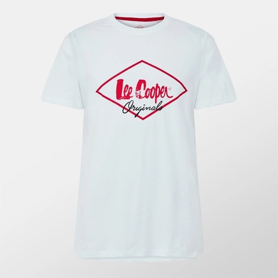 Lee Cooper Мъжка тениска Lee Cooper Logo T Shirt Mens - White