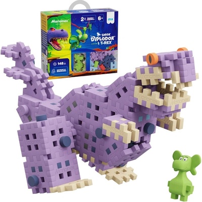 Marioinex Mini Waffle Diplodokus a Mořská příšera 60 ks