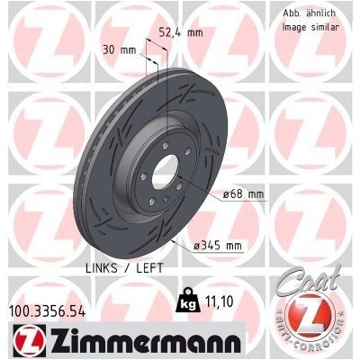 Brzdový kotúč (cena za 1ks) ZIMMERMANN 100.3356.54
