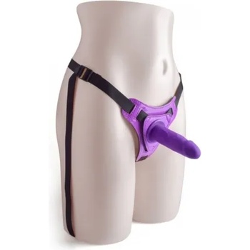 Image 1 of Toyz4Lovers Страп-он колан с малко дилдо от силикон Hot Stuff лилав