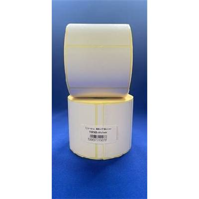Etiketa, biela, termo, 50 x 75 mm, 1000 etikiet/role