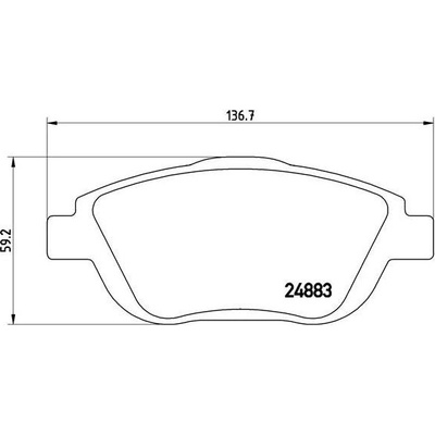 Sada brzdových destiček, kotoučová brzda BREMBO P 61 103X