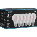 Mexen Vintis 6x LED филaментна крушка E27, A60, 4W, 55 lm, червена - L150-E27-04XX-45x06 (L150-E27-04XX-45x06)