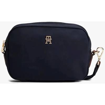 Tommy Hilfiger kabelka kabelka cez rameno ekologická koža modrá