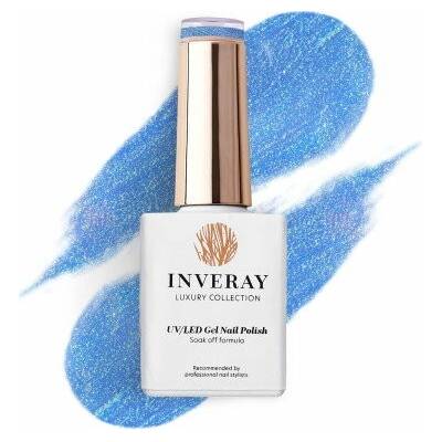 Inveray UV/LED Gél lak N°310 Whisper trblietavý ľadovo modrý 10 ml