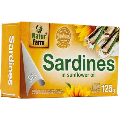 Natur Farm Sardinky V Slnečnicovom oleji 125 g