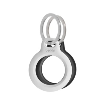 Apple Belkin Secure Holder w Keyring - Airtag - 2 Pack - Black/White (MSC002btH35)