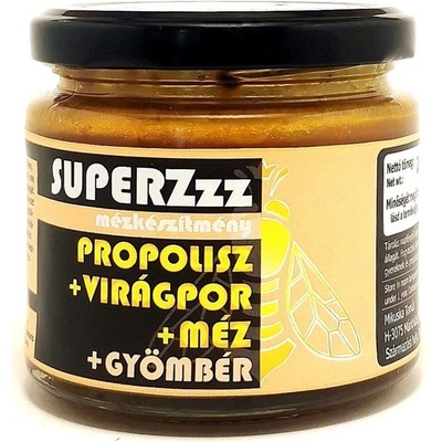 SuperZzz Maďarský Med krémový propolis + pyl + zázvor 250 g