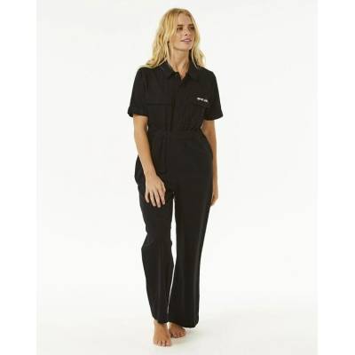 Rip Curl Holiday Boilersuit Coveralls Washed Black