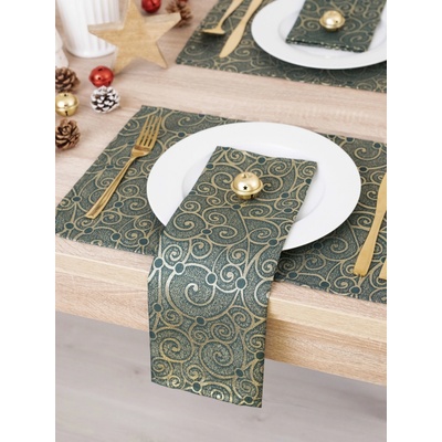 MKLuzkoviny.cz Luxerový vánoční ubrousek Štědrovečerní zeleň 40x40cm – Zbozi.Blesk.cz