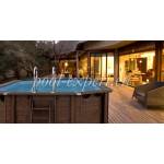 POOL EXPERT Овален дървен басейн 607 х 396 х 129 см