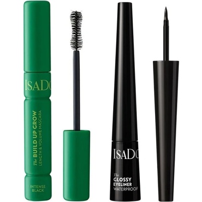 IsaDora Сет Изящен грим Isadora Спирала Intense Black The Build Up Grow § Водоустойчива очна линия Glossy Eyeliner