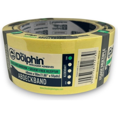 Blue Dolphin maskovacia páska krepová 48 mm x 50 m žltá