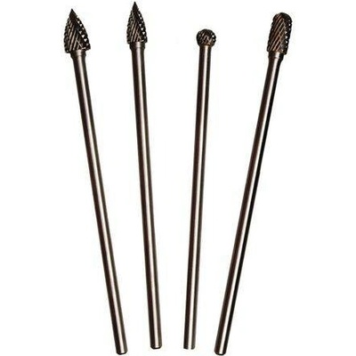 BGS technic Frézy HSS na kov, různé tvary, extra dlouhé 150 mm, sada 4 ks - BGS 101